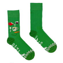 Load image into Gallery viewer, Stick the kettle on/ Cuir síos an citeal - Irish Language Socks
