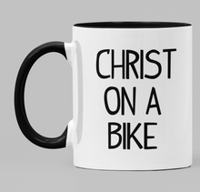 Load image into Gallery viewer, Swear Mug Custom Quirky Irish Mugs Christ on a bike swearmug.com
