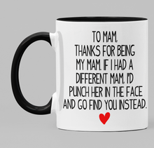 Load image into Gallery viewer, Swear Mug Custom Quirky Funny Irish Mugs  punch in face swearmug.com
