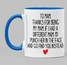 Load image into Gallery viewer, Swear Mug Custom Quirky Funny Irish Mugs  punch in face swearmug.com
