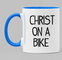 Load image into Gallery viewer, Swear Mug Custom Quirky Irish Mugs Christ on a bike swearmug.com
