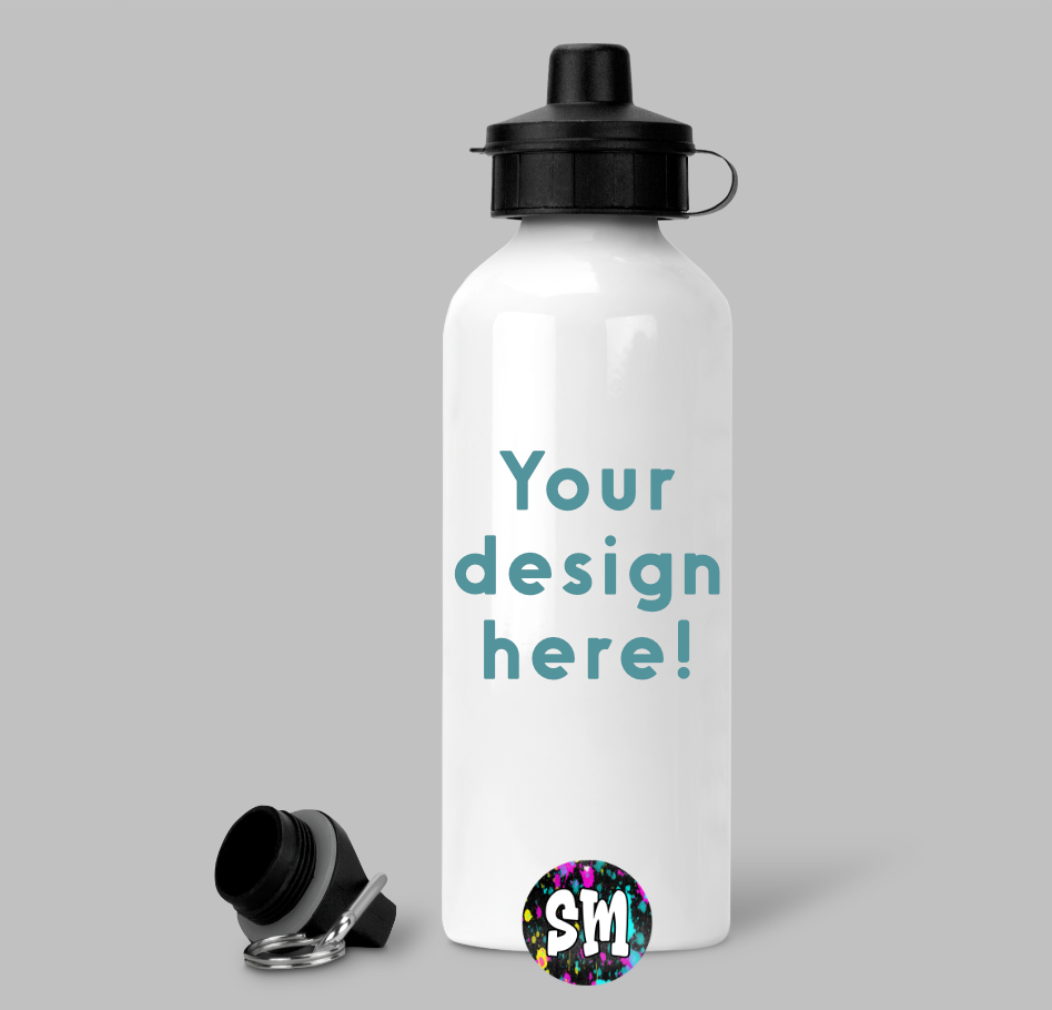 Custom White Aluminium Water Bottle