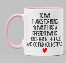 Load image into Gallery viewer, Swear Mug Custom Quirky Funny Irish Mugs  punch in face swearmug.com
